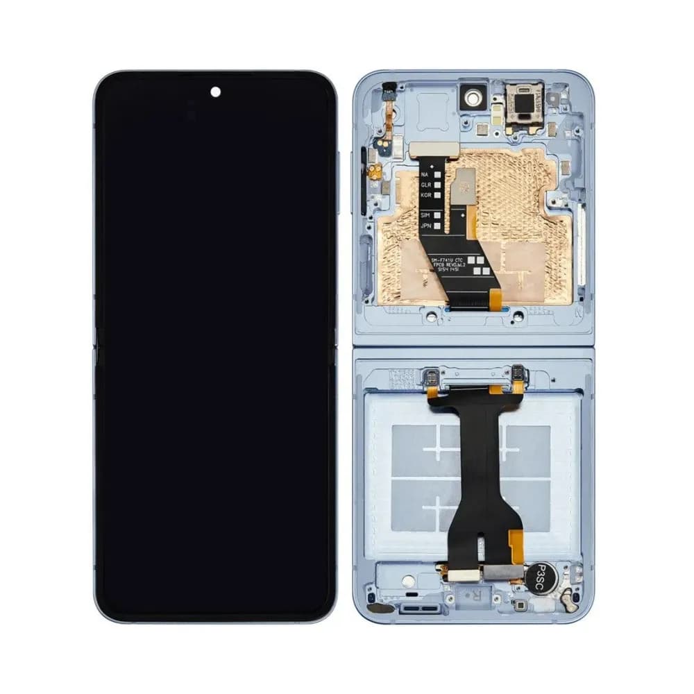 Samsung Galaxy Z Flip 6 (F741) Inner OLED Assembly with Frame, blue