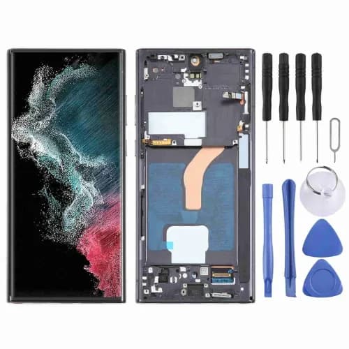 Samsung Galaxy S22 Ultra OLED Screen Assembly with Frame (SM-S908) + Tool Kit