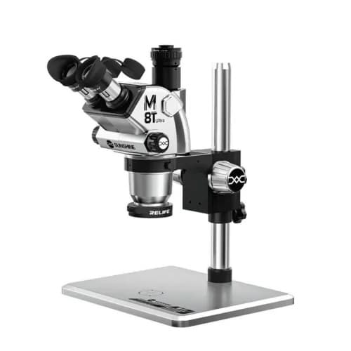 SUNSHINE M8T Ultra Trinocular Stereo Microscope Silver for Phone Motherboard Repair